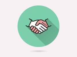 No handshake icon for graphic and web design. vector