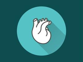 Human heart icon for graphic and web design. vector