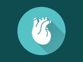 Human heart icon for graphic and web design. vector