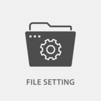 File setting icon. Vector illustration for graphic and web design.