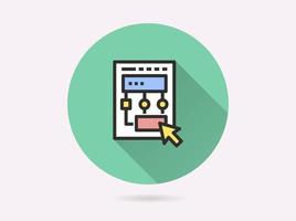 Wireframe icon for graphic and web design. vector