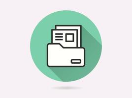 Portfolio icon for graphic and web design. vector