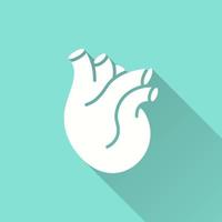 icono del corazón humano para diseño gráfico y web. vector