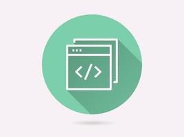 icono de programación para diseño gráfico y web. vector