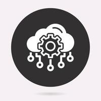Machine learning - vector icon. Illustration isolated. Simple pictogram.