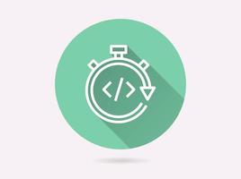 Coding icon for graphic and web design. vector