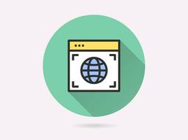 Website icon for graphic and web design. vector