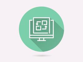 Application development icon for graphic and web design. vector