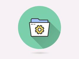 File setting icon for graphic and web design. vector