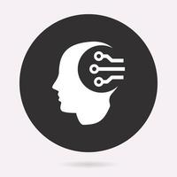 Artificial intelligence - vector icon. Illustration isolated. Simple pictogram.