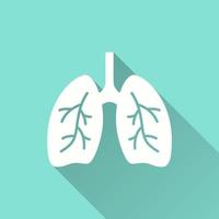 icono de pulmones humanos para diseño gráfico y web. vector