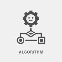 Algorithm icon. Vector illustration for graphic and web design.