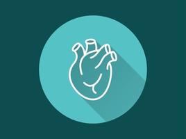 Human heart icon for graphic and web design. vector