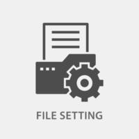 File setting icon. Vector illustration for graphic and web design.