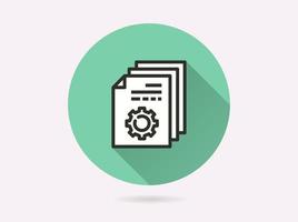 File setting icon for graphic and web design. vector