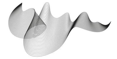 Wavy abstract stripes. Curved line vector elements for music design. Digital sound equalizer.