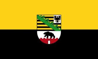 Saxony-Anhalt flag, state of Germany. Vector illustration.