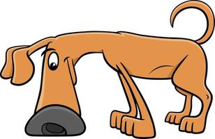 cartoon sniffing dog comic animal character