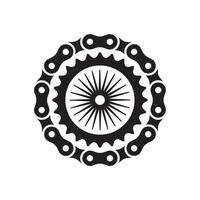 Gear and chain icon for motorcycles club or community vector