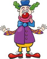 cartoon clown performer comic character vector