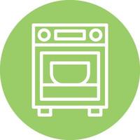 estilo de icono de horno vector