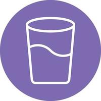 estilo de icono de vaso de agua vector