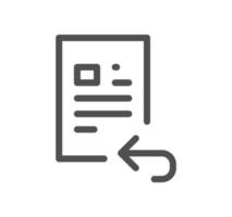 Document icon outline and linear vector. vector