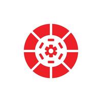 eps10 red vector clutch kit abstract art icon isolated on white background. Clutch disc plate symbol in a simple flat trendy modern style for your website design, logo, and mobile application