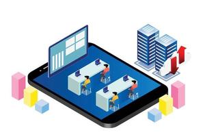 ilustración de tecnología de servidor de base de datos de nube isométrica moderna, adecuada para diagramas, infografías, ilustración de libros, activos de juegos y otros activos relacionados con gráficos vector