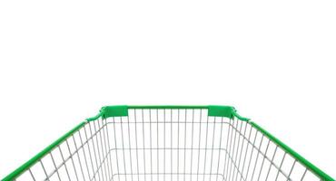 shopping cart isolated on white background photo