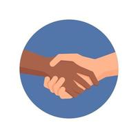 Deal symbol. Joint business. Race. Cooperative work. vector