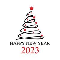 Abstract Christmas tree, holiday symbol christmas, new year 2023 - Vector