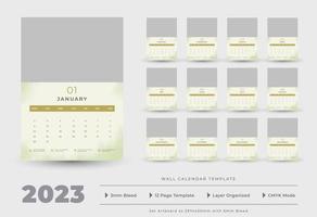 2023 Wall calendar template vector