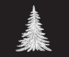 Christmas tree. Hand drawn illustration. Vector. vector