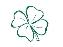 Clover, St. Patrick's Day. Hand drawn illustrations. Vector. vector