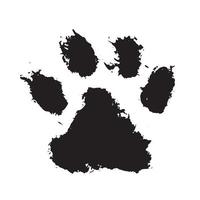 Ink Dog Paw, Cat Paw, grunge style, Vector. vector