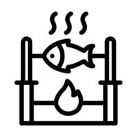Fish Cooking Icon Design vector