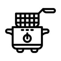 Deep Fryer Icon Design vector