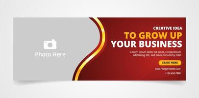 red and white modern business web banner template design vector