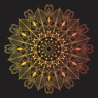 Modern golden color mandala background unique design and good look. vector