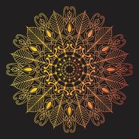 Modern golden color mandala background unique design and good look. vector