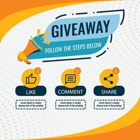 Giveaway quiz contest for social media post template giveaway prize win competition