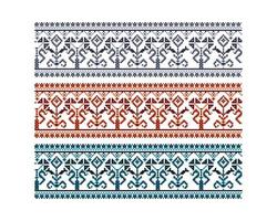 Seamless knitting embroidered pattern vector illustration with trendy color