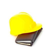Construction industry education concept on white photo