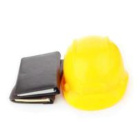 Construction industry education concept on white photo