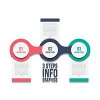3 pasos del vector de infografía empresarial