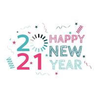 Happy new year 2021 background vector