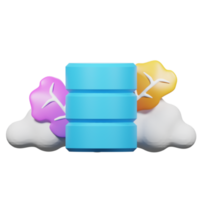 3D Render Cloud Database png