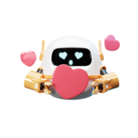 amor de mascote de robô 3d