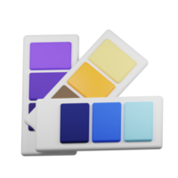 paleta de colores de icono 3d png